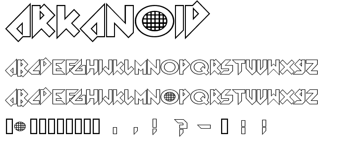 Arkanoid font