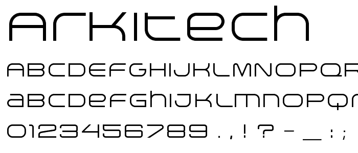 Arkitech font