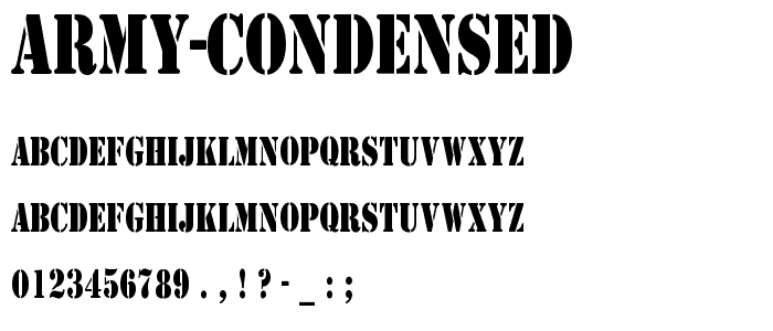 Army Condensed font