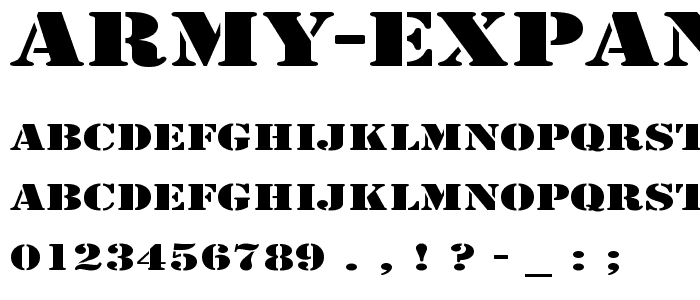 Army Expanded font