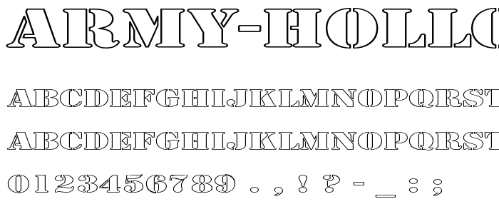 Army Hollow Expanded font