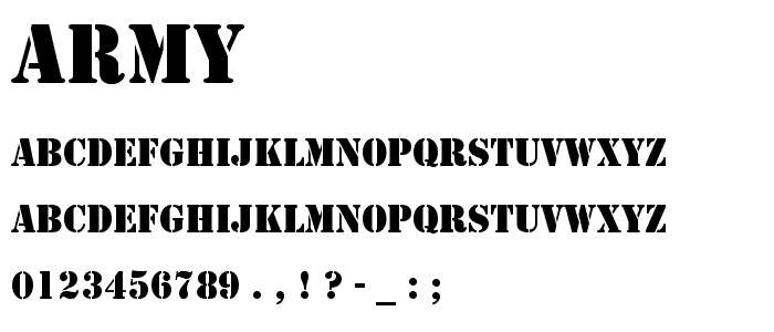 Army font