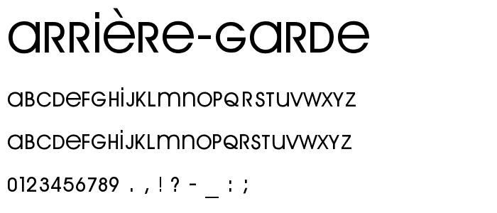 Arrière Garde font