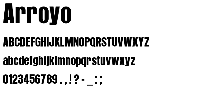 Arroyo font