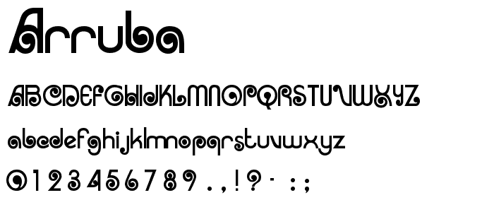 Arruba font