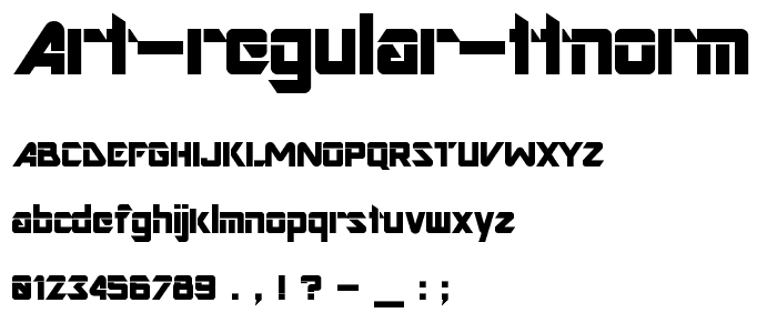 Art Regular ttnorm font