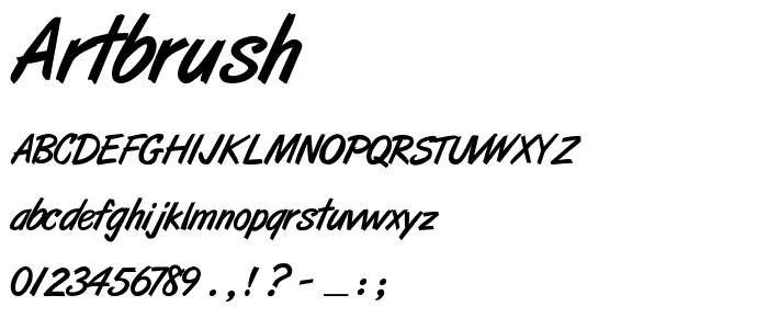 ArtBrush font