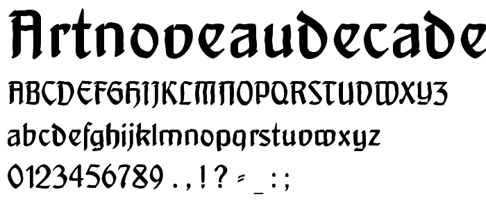 ArtNoveauDecadente font