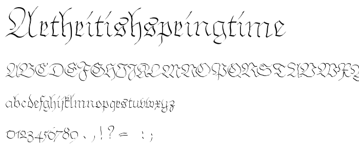 ArthritishSpringtime font