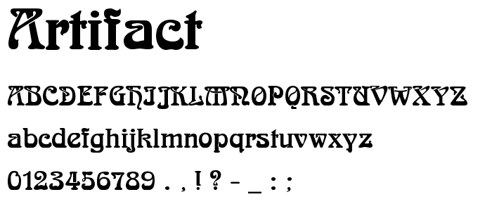 Artifact font