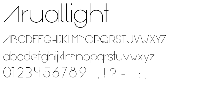 ArualLight font