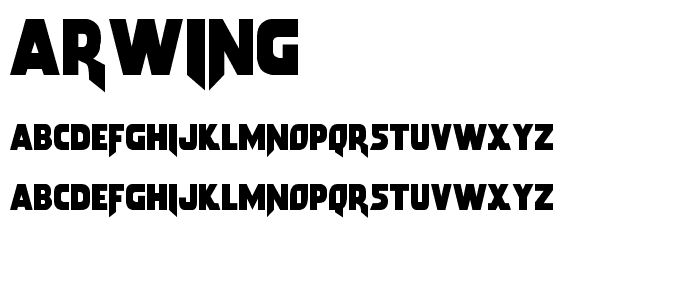 Arwing font