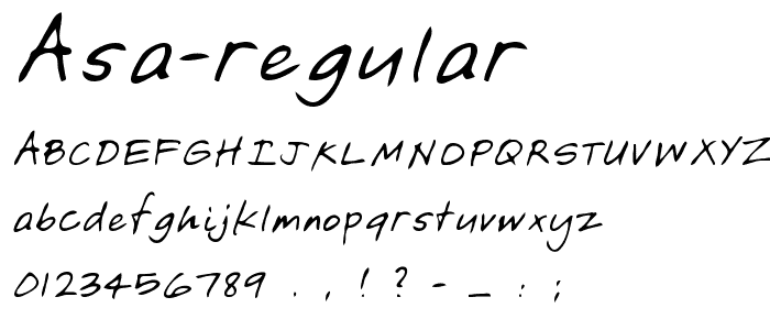 Asa Regular font