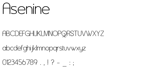 Asenine font