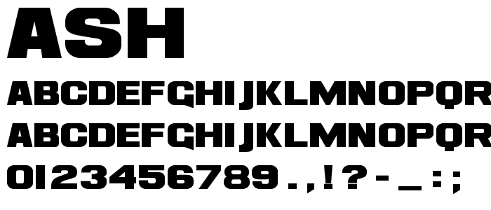 Ash font