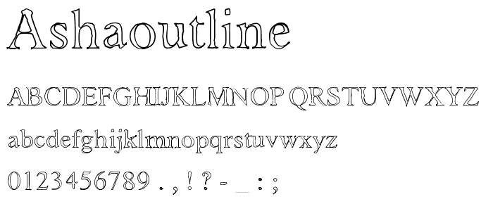 AshaOutline font