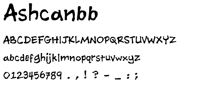 AshcanBB font