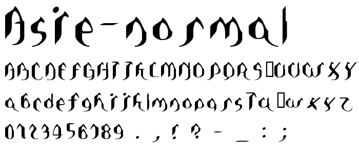 Asie Normal font