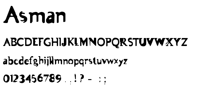 Asman font