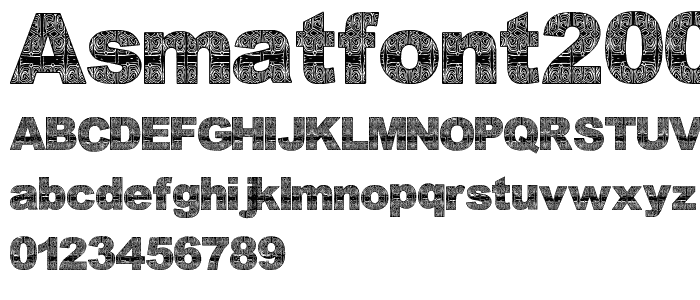 AsmatFont2007 font