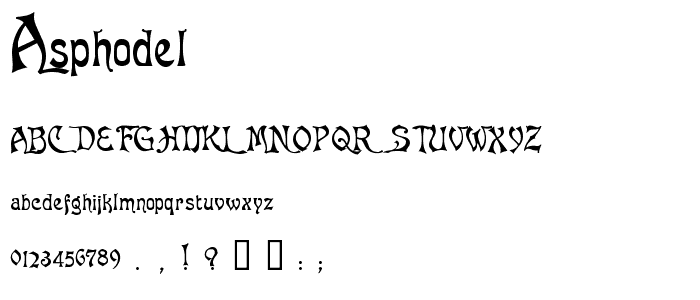 Asphodel font