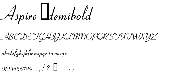 Aspire DemiBold font