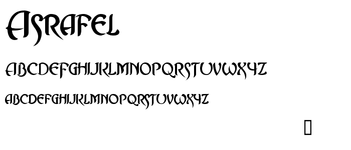 Asrafel font