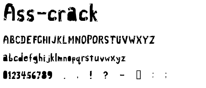 Ass Crack font