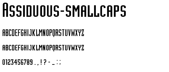 Assiduous SmallCaps font