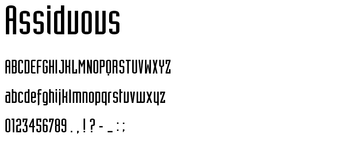 Assiduous font