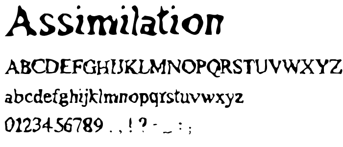 Assimilation font