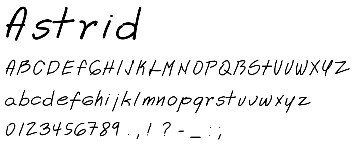 Astrid font