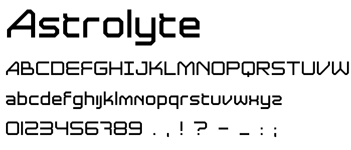 Astrolyte font