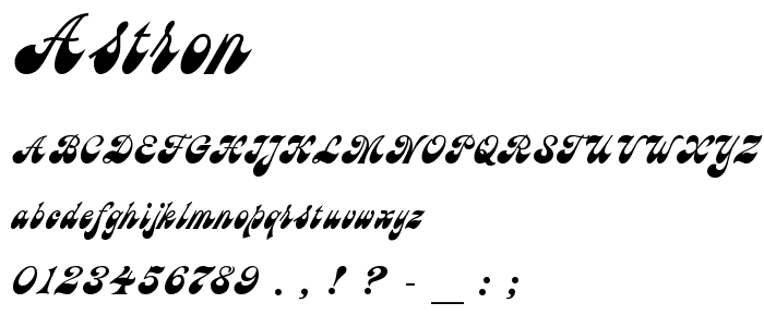 Astron font