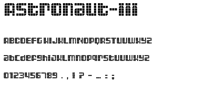 Astronaut III font