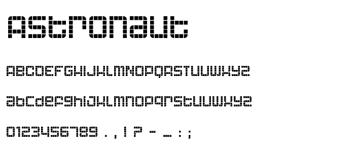 Astronaut font