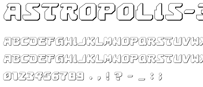 Astropolis 3D font
