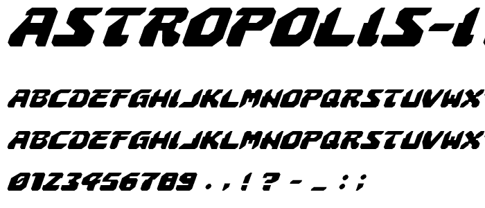 Astropolis Italic font