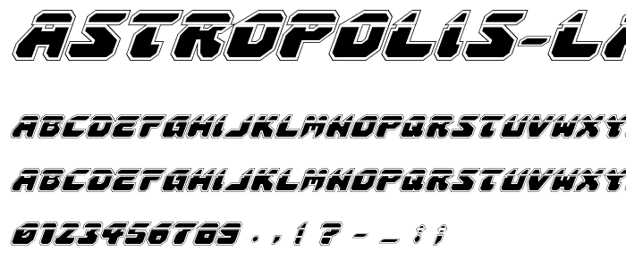 Astropolis Laser Academy Italic font