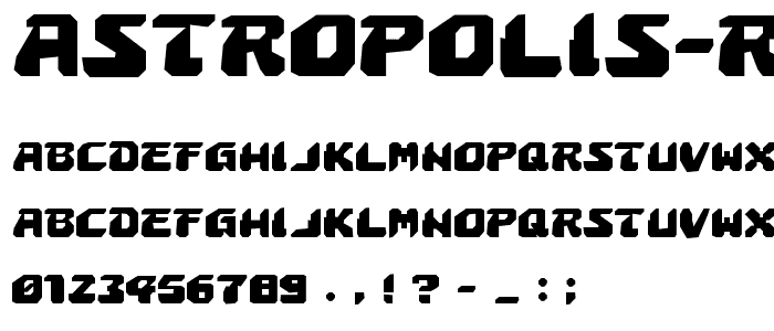Astropolis Rough font