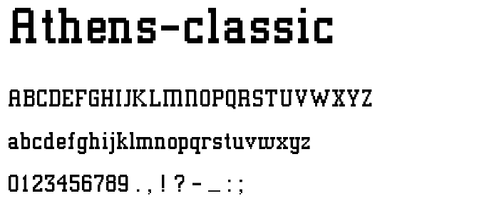 Athens Classic font