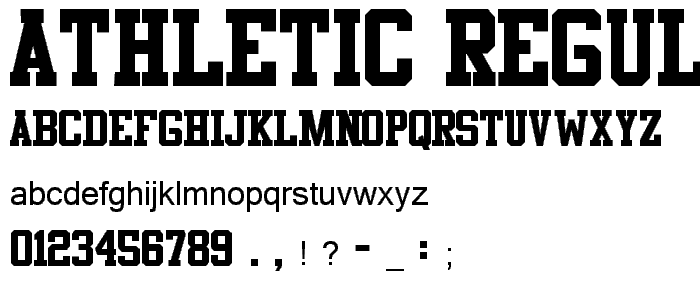 Athletic Regular font