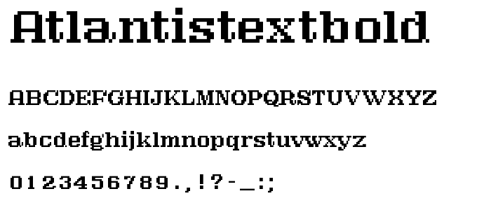 AtlantisTextBold font