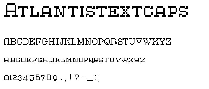 AtlantisTextCaps font