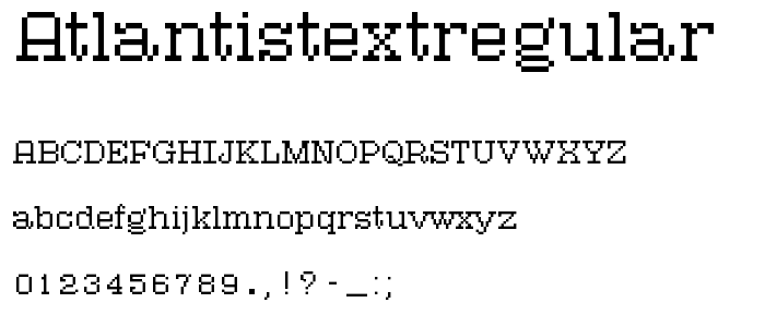 AtlantisTextRegular font