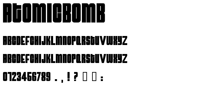 AtomicBomb font