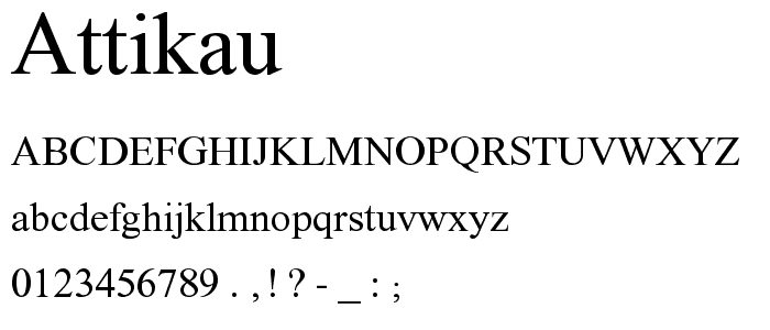 AttikaU font