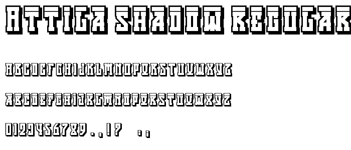 Attila Shadow Regular font