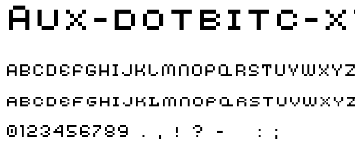 AuX DotBitC Xtra SmallCaps font