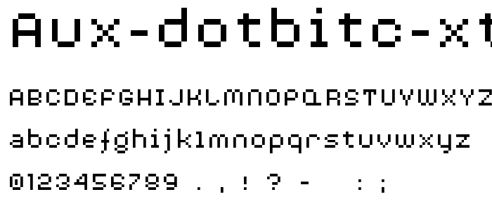 AuX DotBitC Xtra font